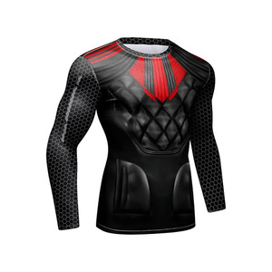 Ventes en gros de rashguards imprimés, rashguards imprimés par sublimation, rashguards MMA, rashguards pour hommes à manches courtes - Product Image 4