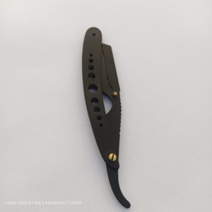 Hot Selling Custom Logo and Color Barber Shaving Straight Razor Customized Folding blade Custom Black <b>Scissors</b> Wholesaler - Product Image 2