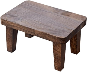 Escabeau en bois avec pieds en caoutchouc antidérapants, marchepied en bois massif, échelle portable pour la cuisine, la salle de bain, la chambre à coucher - Product Image 4