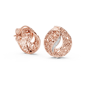 Pendientes de Diamantes Cultivados en Laboratorio, Diseño Espiral Eterno, con Filigrana, en Oro Blanco de 18 Quilates, para Compromiso, Boda, Fiesta, Regalo de San Valentín, Uso Diario - Product Image 5
