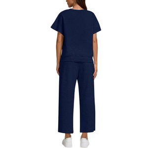 Nouveau design de survêtement, vente chaude, articles de sport d'été, ensemble élégant de survêtement deux pièces pour femme avec short et manches longues - Product Image 6