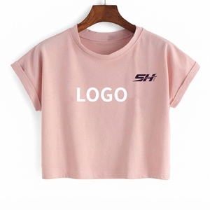 T-shirts courts pour femmes, tendance, design personnalisé, pour usage extérieur, couleur unie, confortables à porter - Product Image 1