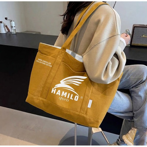 Sac fourre-tout en toile personnalisé tendance avec logo numérique/soyeux/par transfert thermique/broderie – Cadeau d'entreprise promotionnel, taille personnalisable - Product Image 4