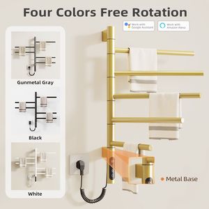SIOYIE Scaldasalviette Elettrico Intelligente da Parete, Rotante e Riscaldato, con Timer Smart e Funzionalità a Basso Consumo Energetico per Bagno - Product Image 5
