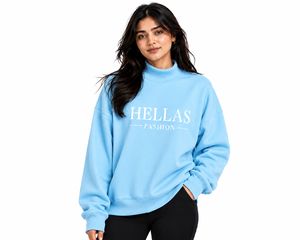 Sudadera de cuello alto para mujer, forro polar de lujo, jersey oversize, producción de ropa OEM de marca de moda personalizada - Product Image 1