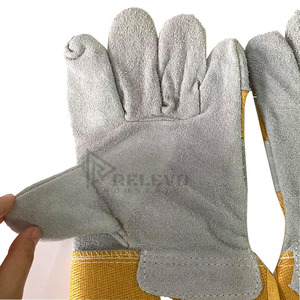 Guantes de Cuero Vacuno de Dedo Completo para Invierno, Casuales, de Seguridad, Anticorte, Antideslizantes, Resistentes al Calor, con Forro de Algodón para Soldadura, Unisex - Product Image 2