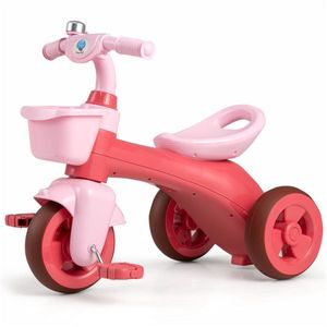 Triciclo per Bambini 3-5 Anni con Struttura Triangolare, Cestini Portaoggetti Anteriori e Posteriori, Stabile - Product Image 1