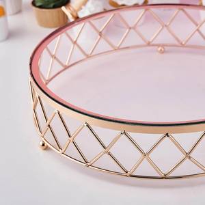 Elegant Gold Geometric Serving <b>Stand</b> for <b>Cakes</b> Desserts Pastries and Sweets Luxury Iron <b>Cake</b> Display Pedestal with Gold Finish - Product Image 6
