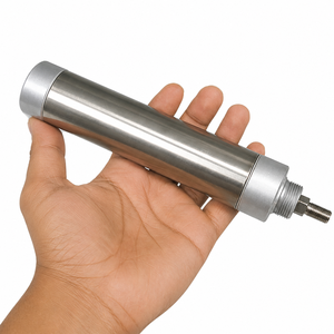Vérin pneumatique en acier inoxydable, actionneur linéaire à tige filetée, équipement d'automatisation industrielle, réservoir sous pression - Product Image 4