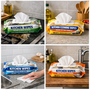 Factory OEM Organic Remove Oil Disposable Wipe Clean Lazy Kitchen <b>Cleansing</b> Wet Wipes <b>Tissues</b> Surface Cleaning - Product Image 5