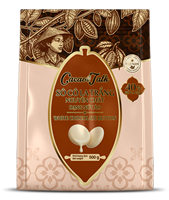 Chocolat Pur au Lait Cacao Talk FF24 en Gros, 38% de Cacao, en Pastilles de 1KG, pour Pâtisserie et Confiserie, Certifié HALAL, Fabricant OEM/ODM