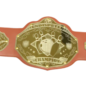Ceinture de champion de lutte incontestée, design doré premium, cuir marron, édition collector - Product Image 2