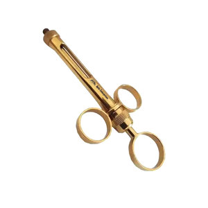 Jeringa de Aspiración Quirúrgica Dental con Logotipo OEM a Color, Precisa y de Primera Calidad, con Anillo de Pulgar Chapado en Oro - Product Image 1
