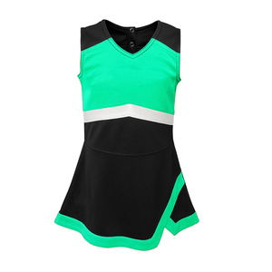 Uniformes de cheerleading personnalisés de haute qualité, en poly-spandex respirant, jupe à encolure en V, tenues de cheerleading, prix d'usine - Product Image 2
