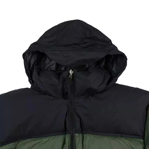 Veste matelassée unisexe de luxe à capuche sans manches, style streetwear, imperméable, coupe-vent, épaisse, avec broderie, rembourrage en coton noir, en nylon pour l'hiver - Product Image 2