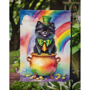 Multicolor Pomeranian St Patrick's Day Garden Flag Buzón Decorativo Yard Banner para Patio Obra DE ARTE Camas de flores-Tamaño de patio - Product Image 3
