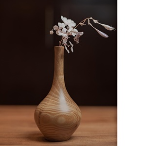 Vase décoratif moderne en bois massif de palissandre, fait main, pour l'agrandissement de la maison et le rangement domestique - Product Image 3