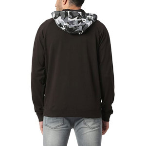 Sweat-shirt à capuche zippé uni pour homme, doux et chaud, veste décontractée de style athlétique avec capuche réglable pour les voyages et les activités de plein air - Product Image 1