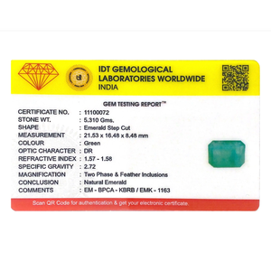 Loose 26.55 Carat Zambian Emerald Cut Natural Gemstone for Fine Jewelry - Product Image 4