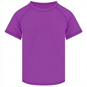Purple Children's Short Sleeve Rash Guard Quick Dry Unisex <b>Compression</b> <b>Shirt</b> - Product Image 5