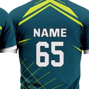 Camiseta de Cricket Sublimada Transpirable, 100% Poliéster, Cuello en V, Ligera, de Secado Rápido, Personalizable con Nombre de Equipo, Unisex para Adultos - Product Image 4