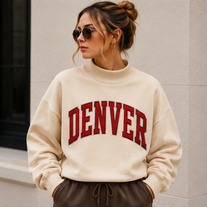 เสื้อคลุมสโมสรนักเรียนแบบขายส่ง ไม่มีลาย สำหรับงานคืนสู่เหย้า  แบบเดนเวอร์  ตกแต่งด้วยผ้าเชนิลล์  ชุดนักเรียน  คอกลม  ใส่ได้ในฤดูหนาว  ทรงโอเวอร์ไซส์ - Product Image 2