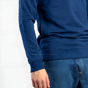 Sweat-shirt à col rond uni surdimensionné pour homme de haute qualité, en coton molletonné, décontracté, streetwear, hiver, vente en gros, OEM - Product Image 4