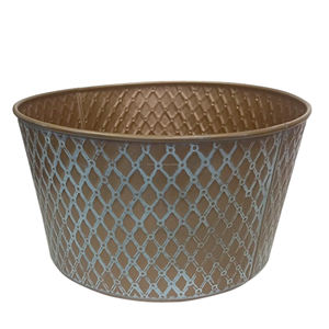Macetas de Metal con textura moderna para flores, soporte decorativo grande perfecto para áreas interiores y exteriores, precio al por mayor - Product Image 1