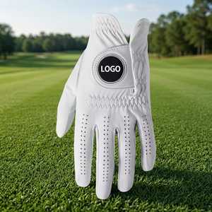 Gant de golf pour droitier, blanc, en PU, coupe-vent, respirant, fermeture auto-agrippante, pour hommes, sport - Product Image 6