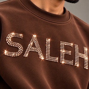 Custom Oversized Cotton/Polyester Woolen Fabric Lightweight Pullover <b>Sweatshirt</b> for <b>Men</b> Solid Color Casual Classic <b>Crewneck</b> - Product Image 5