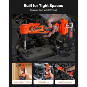 Trapano a batteria ad angolo retto da 3/8 di pollice con motore brushless a 90 gradi, caricabatterie e clip da cintura - Categoria Trapani Elettrici - Product Image 2