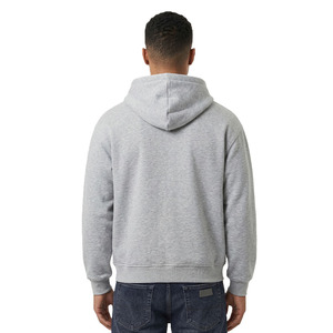 Sudaderas con capucha de cremallera completa para hombre, de algodón gris, forro polar, corte regular, estilo urbano, con logo personalizado, chaqueta con capucha lisa, venta al por mayor OEM - Product Image 3