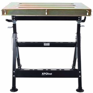Table de soudage avec capacité de charge de 30''x20'' (400 lb), établi pliant en acier avec trois réglages de fente, table de travail de 20' avec roues - Product Image 4