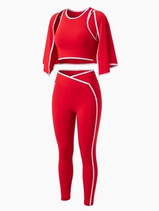 ชุดโยคะ 3 ชิ้นสำหรับผู้หญิง แบบไร้ตะเข็บ ยืดหยุ่นสูง แห้งเร็ว เหมาะสำหรับออกกำลังกาย วิ่ง เล่นกีฬา ฟิตเนส เสื้อผ้าผู้หญิง - Product Image 6