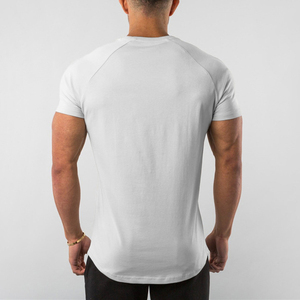 High Quality <b>100</b>% <b>Polyester</b> Manufacturer Sublimation Custom Logo Embroidery White Men Slim Fit Quick Dry Breathable Gym T <b>Shirts</b> - Product Image 2