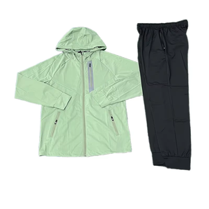 OEM Factory Embroidery Logo Lightweight Workout Clothing Ovrsized <b>Tracksuit</b> Nylon Windbreaker Set Streetwear 2 Piece Sets - Product Image 1