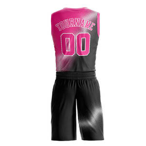 Uniforme de basket-ball unisexe professionnel 100% polyester à séchage rapide, sublimé, deux tons, uniformes de sport - Product Image 3