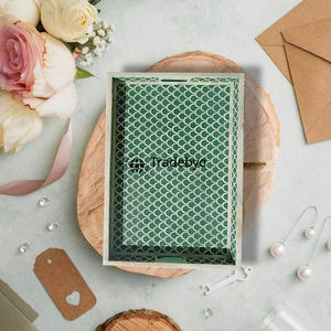 Bandeja Decorativa de Lujo con Incrustaciones de Hueso Hecha a Mano para Servir en la Mesa de Comedor o Decoración de Mesa de Café por Tradebyd - Product Image 2