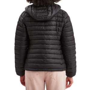 Chaqueta de Plumón Ligera Impermeable con Capucha para Mujer, Negra, Corte Ajustado, Abrigo Acolchado Cálido de Invierno, Ropa de Exterior Elegante, Nueva Tendencia - Product Image 3