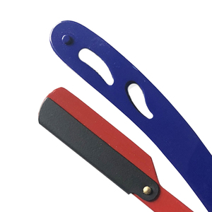 Navaja de Afeitar Profesional de Acero Inoxidable con Hoja Recta, Navaja de Afeitar Plegable Reutilizable para Hombres, Logotipo Personalizado OEM - Product Image 3