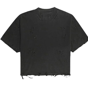 Camiseta Desgastada con Diseño Personalizado OEM ODM, Precio de Fábrica, Estilo Vintage Lavado, Ropa Cómoda, Transpirable y a la Moda - Product Image 1