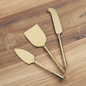 Brass <b>Cheese</b> <b>Set</b> Collection 3 PCS <b>Cheese</b> Cutter Spreaders Premium Durable Eco-Friendly <b>Cheese</b> Knife <b>Set</b> - Product Image 6