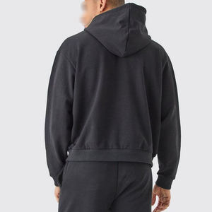 Sweat-shirts à capuche zippés pour hommes, 100% coton, imprimés numériquement, de qualité supérieure, personnalisables avec logo DTF, style hip-hop, coupe oversize, pour l'hiver, OEM ODM - Product Image 3