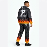 Ensemble coupe-vent imperméable léger à capuche, veste et pantalon, survêtement unisexe pour la course, la gym, streetwear oversize, couleur unie, hiver 100%