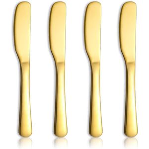 Couteau à beurre en acier inoxydable doré pour la cuisine, les restaurants et les fêtes, vaisselle et décorations élégantes - Product Image 1
