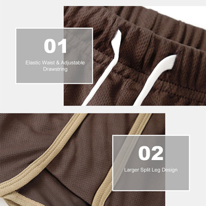 Pantalones cortos de baloncesto para hombre, ropa deportiva de malla, pantalones cortos de entrenamiento transpirables, cintura elástica, pantalones cortos deportivos para gimnasio - Product Image 3
