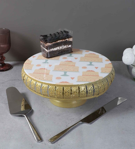 Base para Pastel de Metal Dorado con Diseño Impreso de Alta Calidad a Precio de Mayoreo - Product Image 2