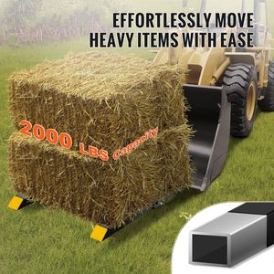 Forche per Pallet Resistenti con Capacità di 900 Kg, Forche per Benna da Trattore da 110 cm, Attacco per Caricatore Frontale per Trattori, Accessori per Carrelli Elevatori - Product Image 6