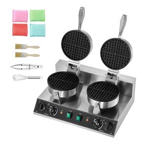 Gaufrier professionnel double face 2460W en acier inoxydable antiadhésif à température contrôlée pour la cuisson des gaufres - Product Image 1