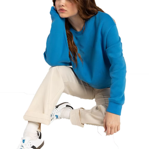 เสื้อสเวตเชิ้ตผ้าฝ้ายคุณภาพสูงสำหรับผู้หญิง คอกลม สั่งทำได้ - Product Image 2